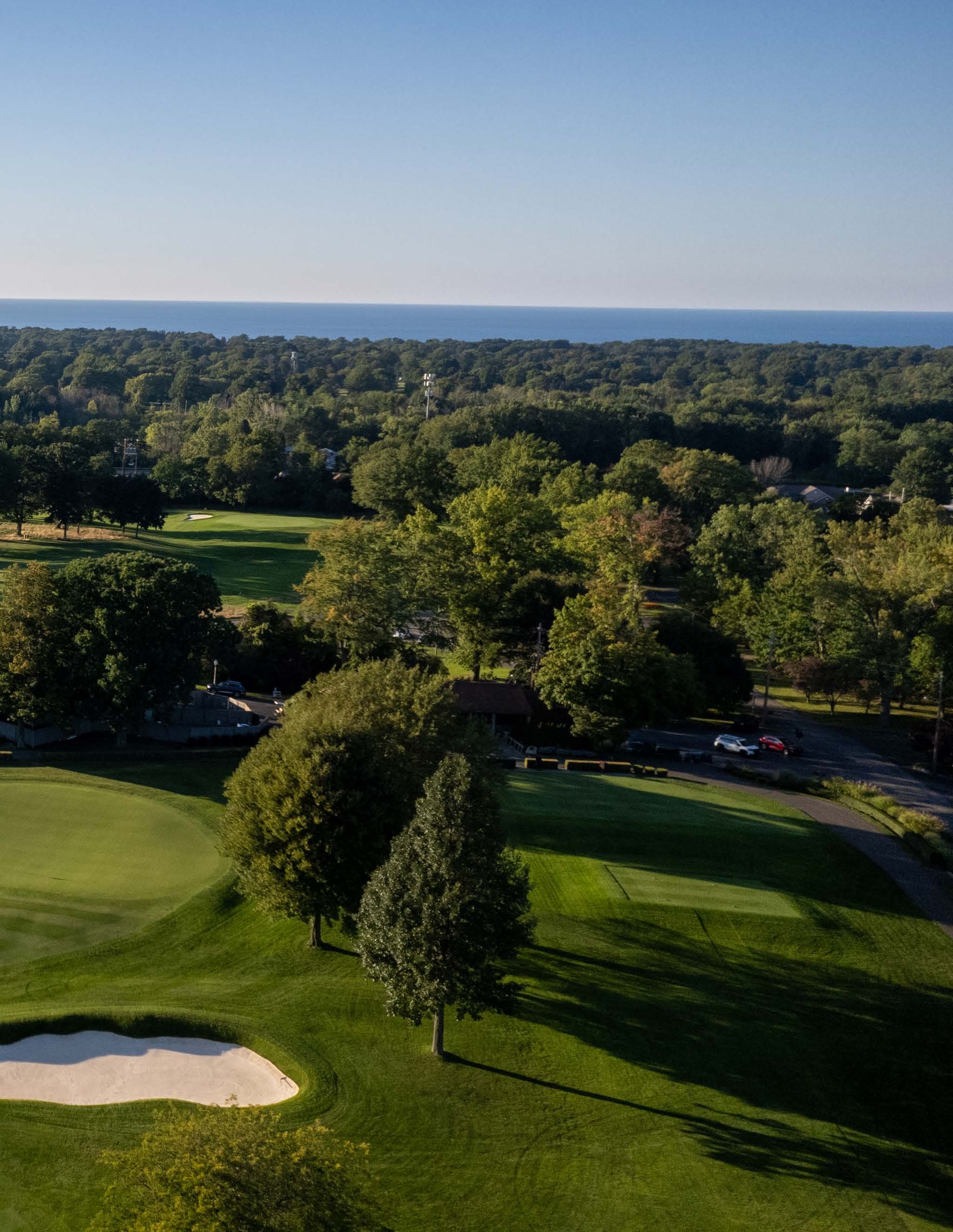 Kahkwa course from above at golden hour