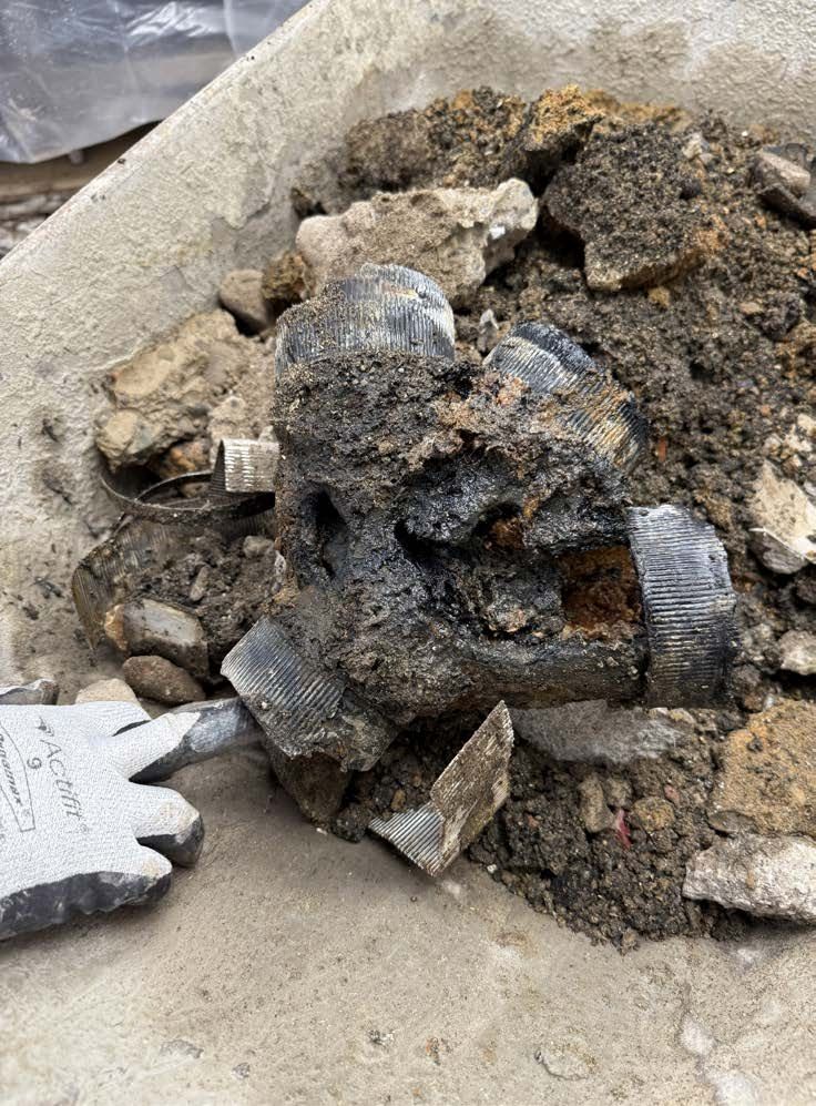 Corroded pipe removed during repair